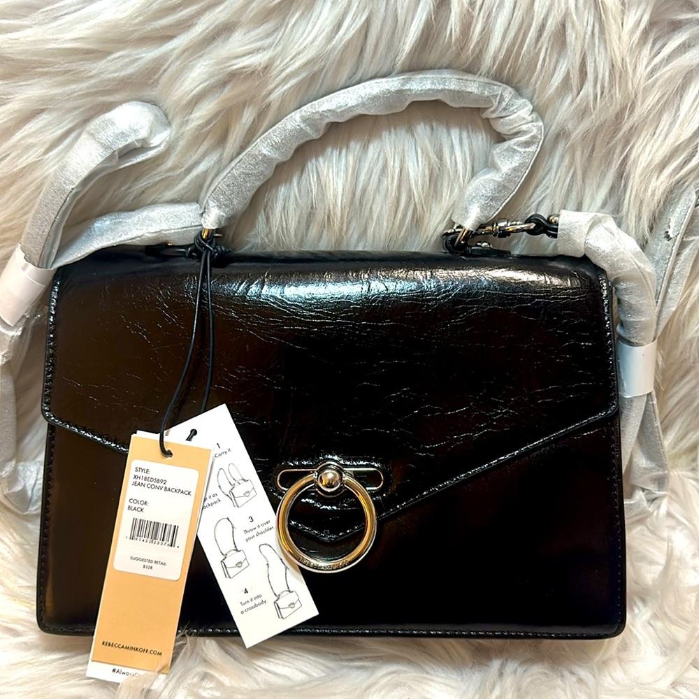 Rebecca Minkoff Jean Convertible Backpack black NWT